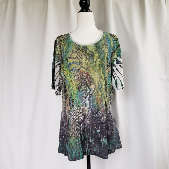 REBA light & airy tunic with subtle bling appeal - Picture 3 of 8